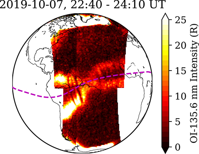 Uma das formas de X observadas pelos cientistas. (Laskar et al., The Journal of Geophysical Research: Space Physics, 2024)